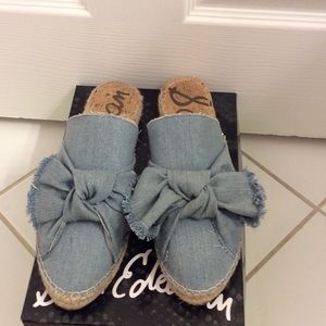 Sam Edelman Denim Espadrille Slides
